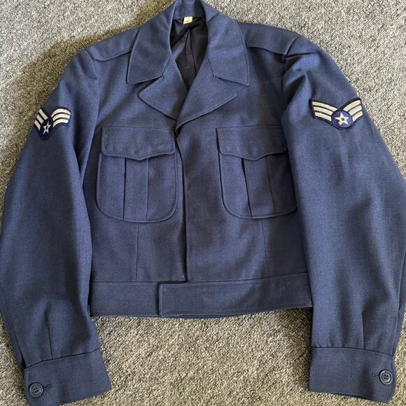 Vintage 1951 USAF Blue Ike Eisenhower UnifoJacket Size 37L 100% Wool Korean War - Picture 6 of 12